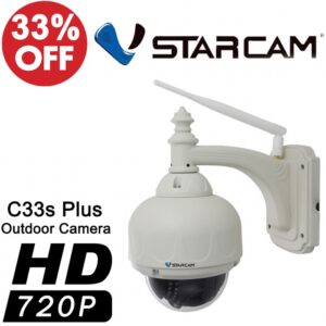 CCTVSG.NET Vstarcam C33WIP Plus 720P Outdoor PAN/Tilt IP66 WaterproofIP Camera